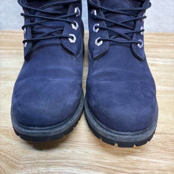 Timberland 6 In. Premium Boots Velvet Navy Nubuck Women’s Size 7 Blue TB0A1KC5 - Picture 10 of 16